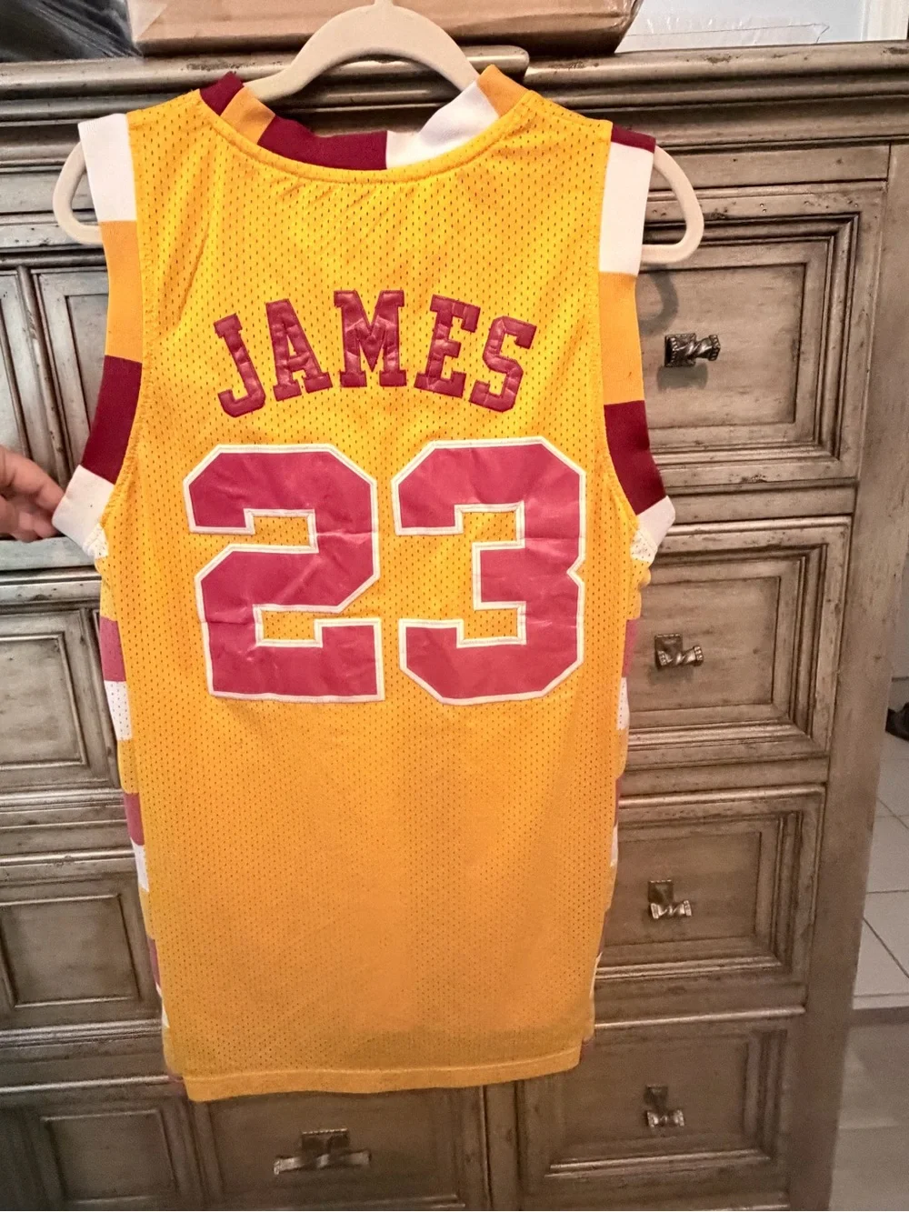 Nike Cavaliers #23 Yellow Basketball Jersey - LeBron James
